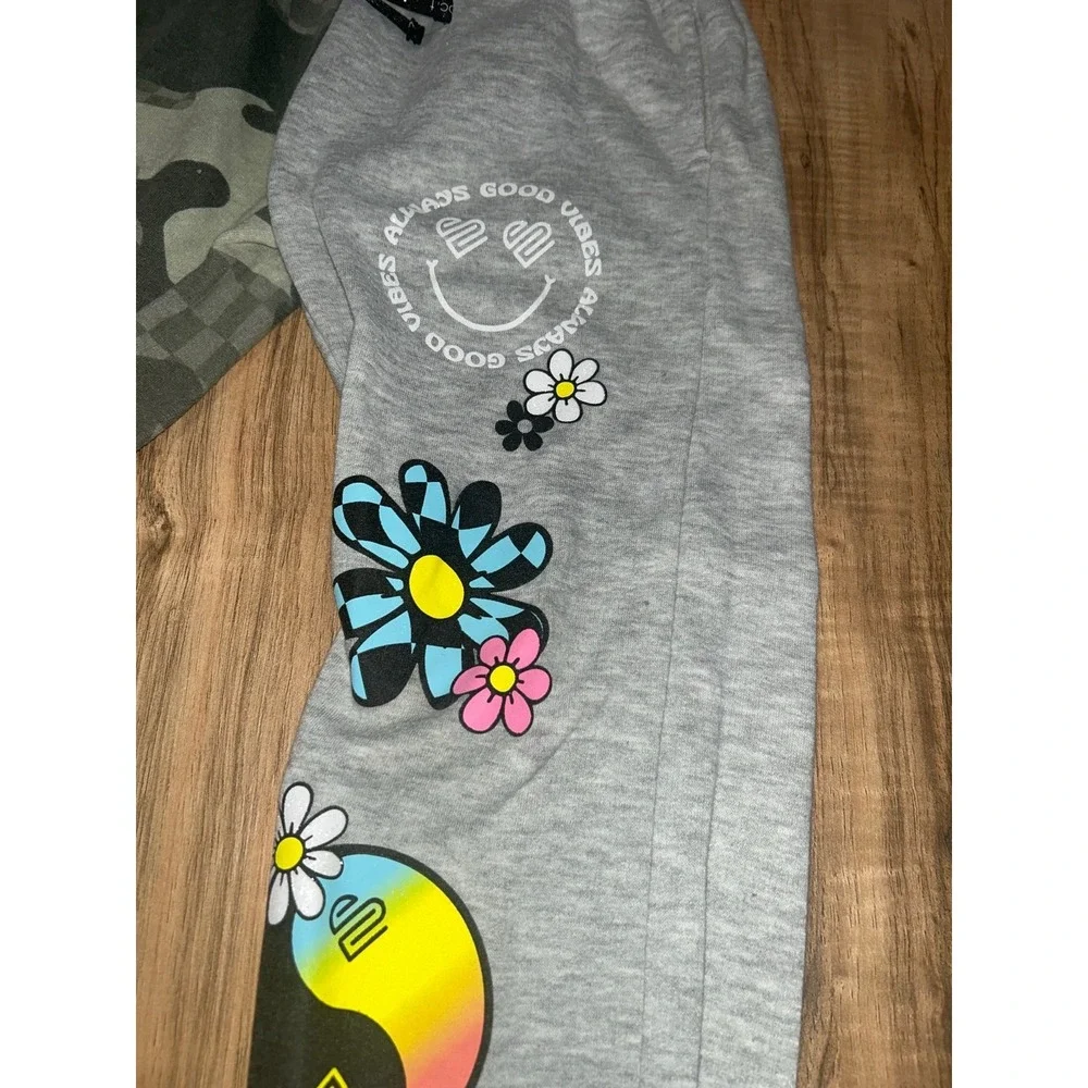 Girls Justice Sport‎ Cropped Hoodie and Sweatpants, Camo/Gray, X Small